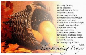 A Thanksgiving prayer.