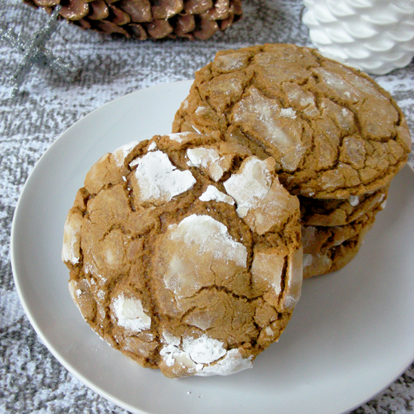 Chewy Spiced Crinkle Cookies