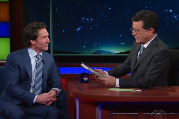 Joel Osteen talks God and new Book with Stephen Colbert