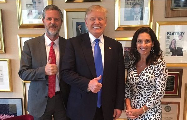 Jerry Falwell Jr. Twitter post with Donald Trump and Playboy magazine.