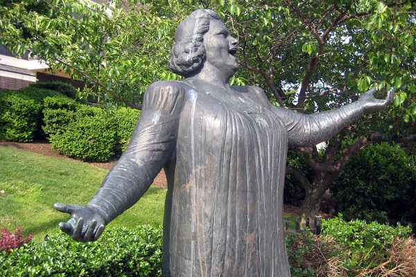 Kate Smith statue in the South Philadelphia sports complex that houses the Phillies, Eagles and Flyers professional sports franchises.