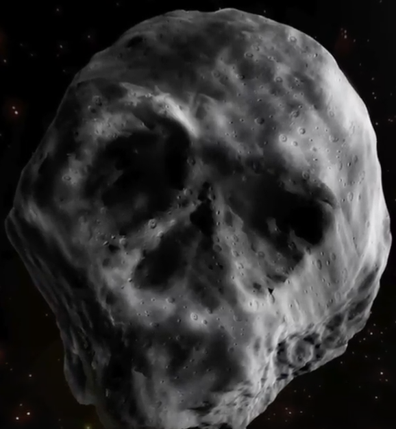 Human Skull Asteroid Sign of End Times