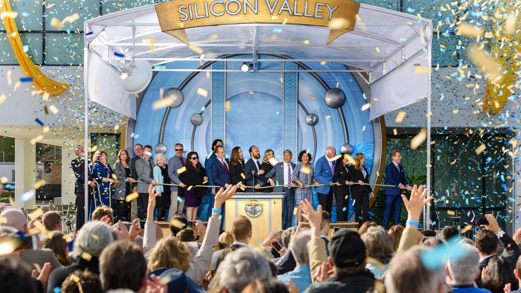 Silicon Valley Ribbon Pull, with Scientology leader David Miscavige and dignitaries. 