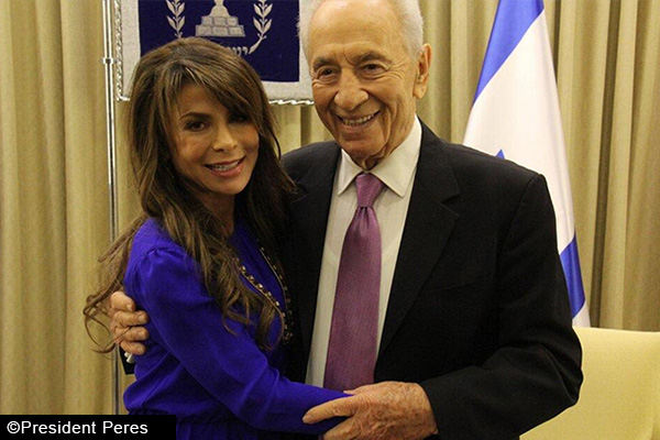 Paula Abdul Bat Mitzvah with President Peres