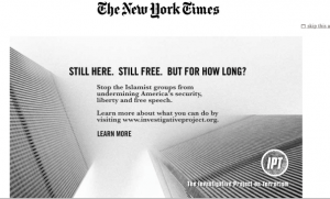 "Investigative Project on Terrorism" NYTimes.com homepage Takeover ad.
