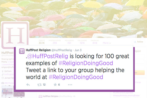 Huffington Post #ReligionDoingGood