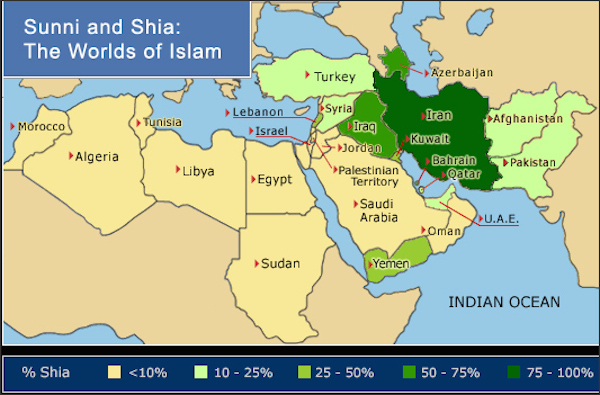 Sunni Shia map