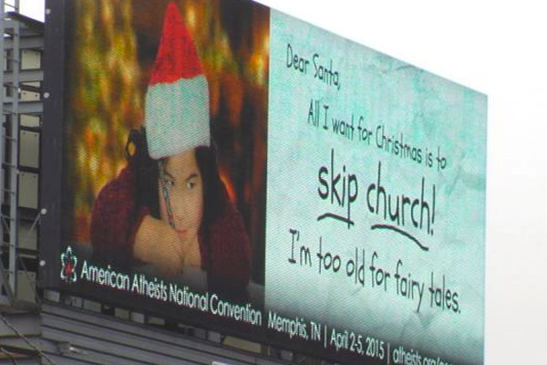 American Atheist Christmas Billboard 2014
