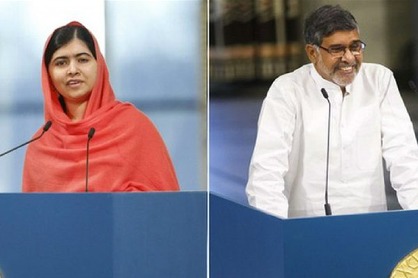 Malala Yousafzai and Kailash Satyarthi