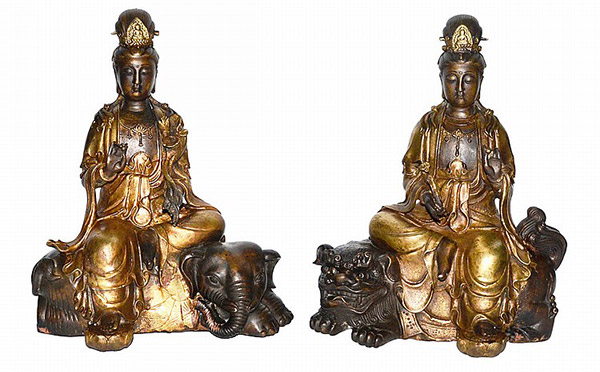 Bronze-Figures-of-Manjusri-and-Samantabhadra