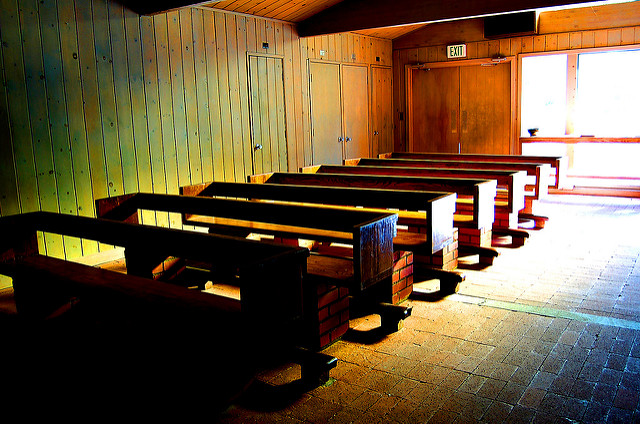 Church with empty pews