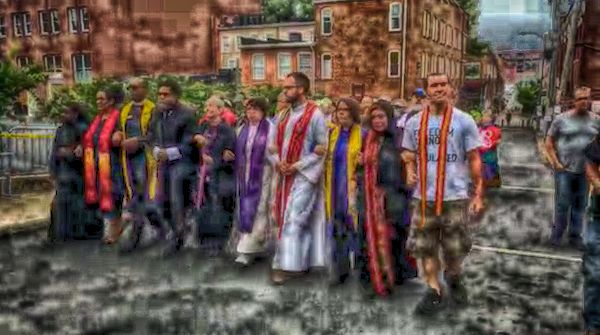 Clergy march in Charlottesville, Virginia