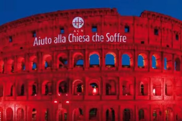 Colosseum Lit Up Red to Honor Religious Persecuted Christians