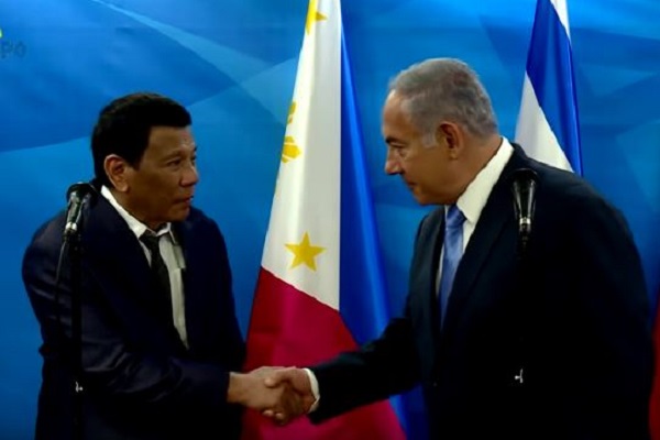 Netanyahu Welcomes “Friend” Duterte to Jerusalem