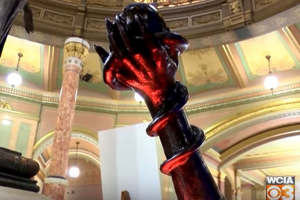 Satanic Temple Holiday Display at Illinois State Capitol