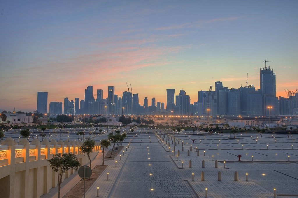 Parking lot for Mohammed bin Abdulwahab Mosque in Qatar