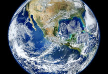 Amazing image of the Earth. Original from NASA. Digitally enhanced