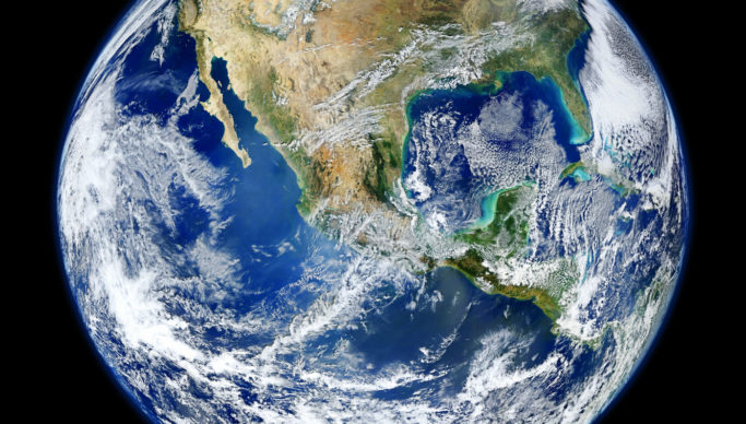 Amazing image of the Earth. Original from NASA. Digitally enhanced