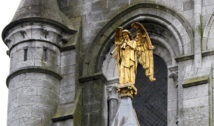 Church in Ireland with golden angel