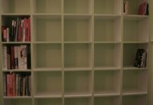 Empty bookshelf