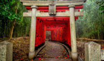 Gate Shinto Shrine At Yashima Ji Kagawa Japan